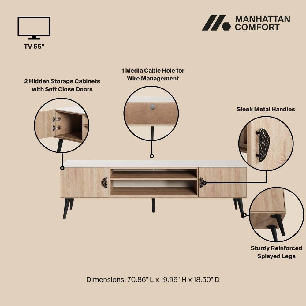 George Oliver Dalaylah 70.9" Mid-Century Modern TV Stand