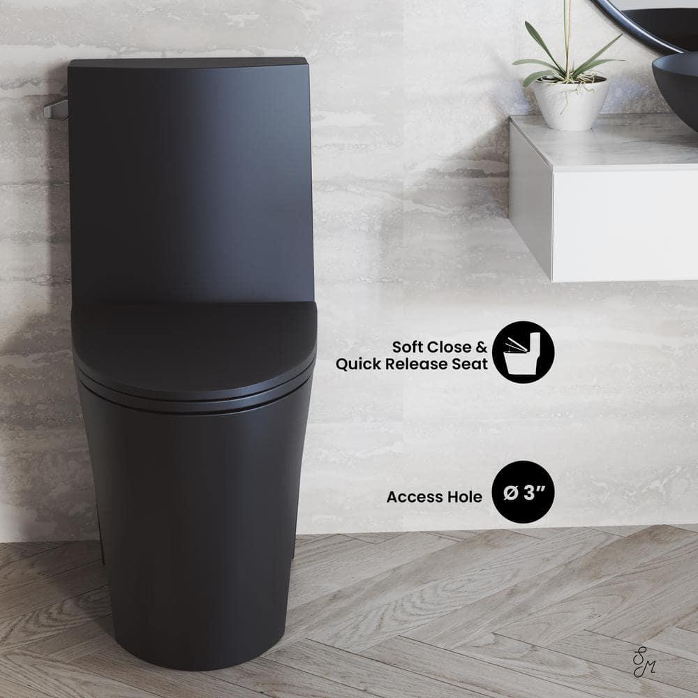 St. Tropez One Piece Elongated Toilet Dual Vortex Flush 1.6 GPF
