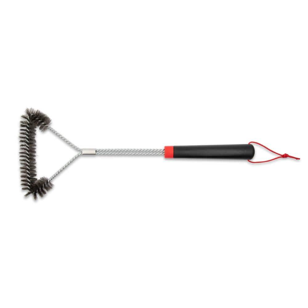 Weber 18" Three-Sided Grill Brush Black