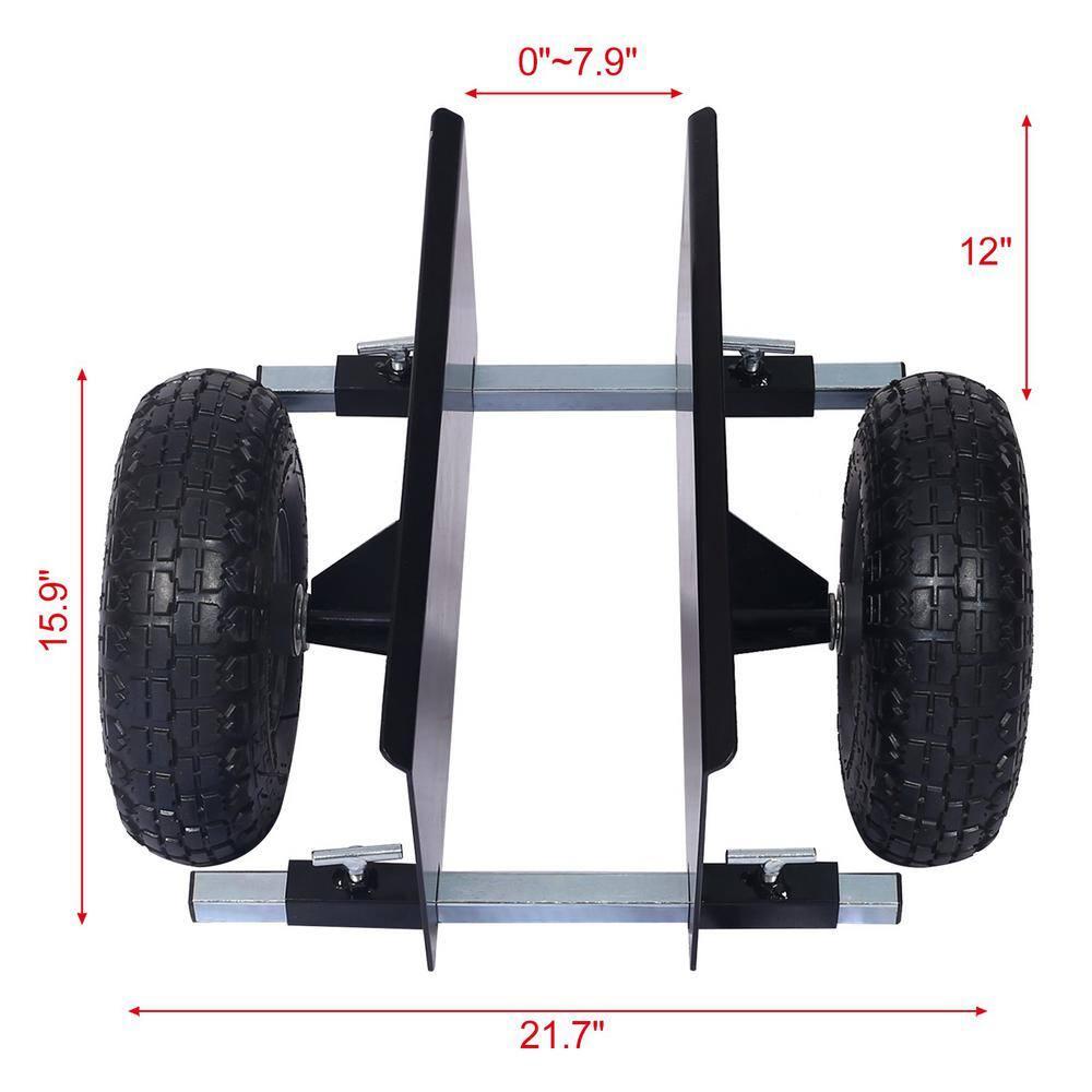 Holaki Heavy Duty Panel Dolly, Adjustable Panel Dolly, Pneumatic Wheels 600-Lb. Capacity Door Dollys with 10inch Pneumatic Wheels for Moving