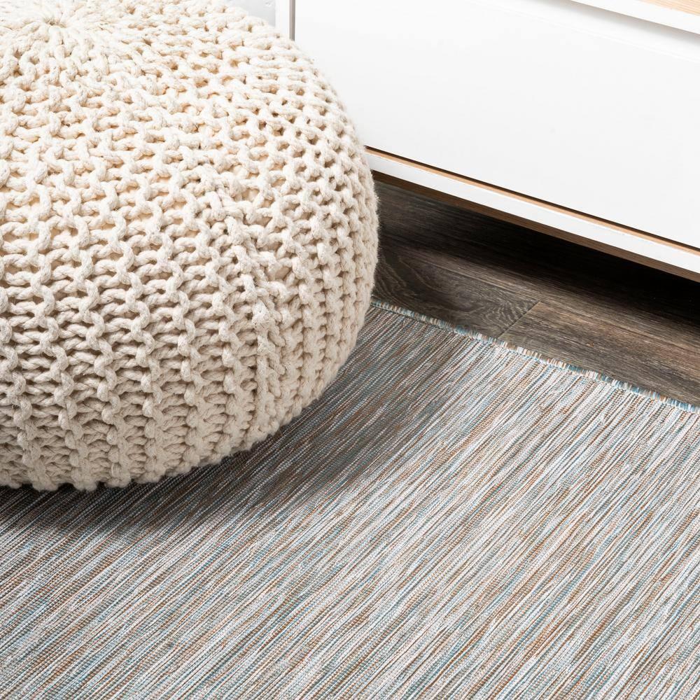 4'x6' Ethan Modern Flatweave Solid  Area Rug, Gray - JONATHAN Y