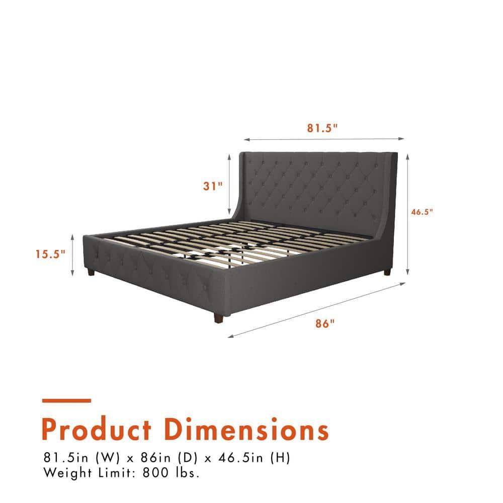CosmoLiving by Cosmopolitan Mercer Tufted Upholstered Platform Bed