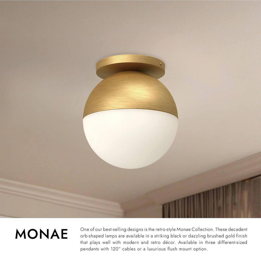 Monae Single Light Glass Flush Mount