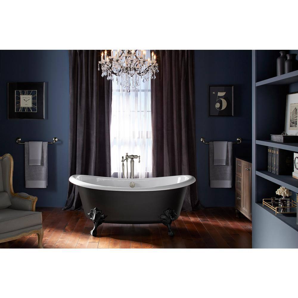 Artifacts® 66" x 33" Freestanding Bath with Iron Black Exterior