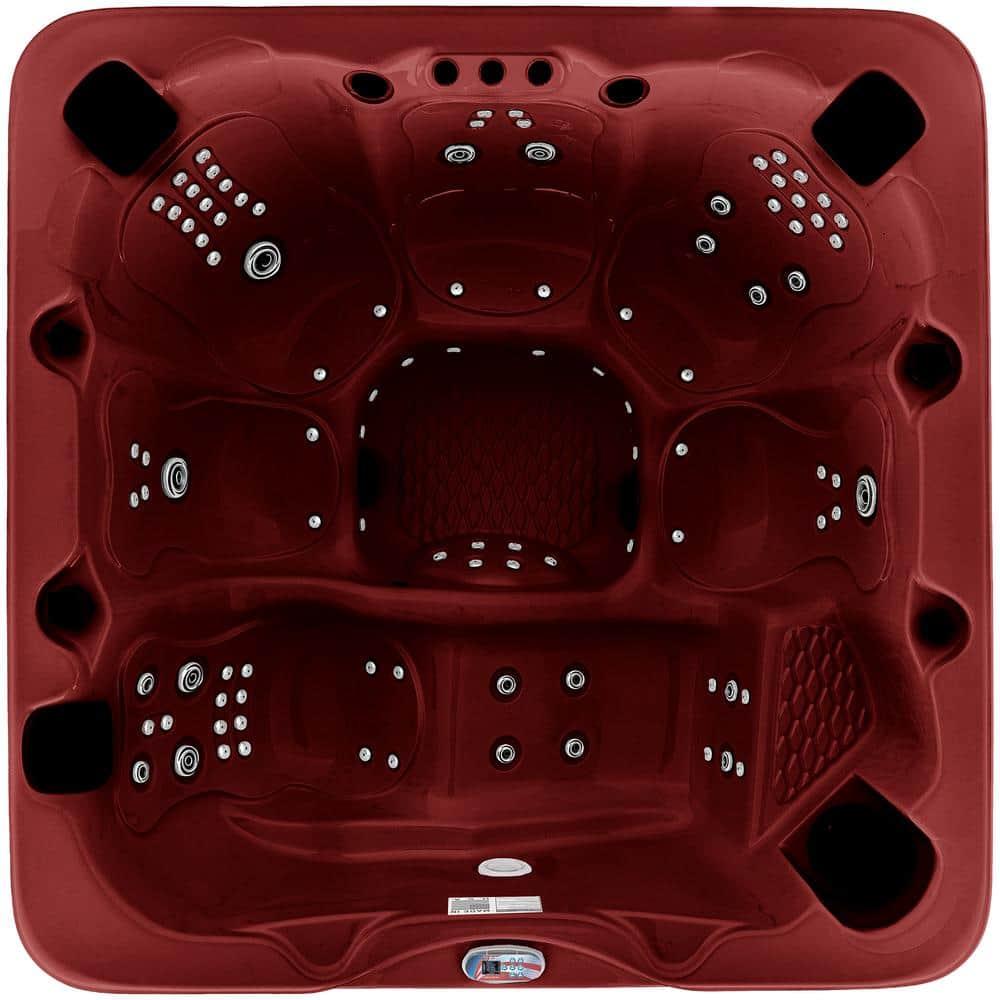 6-Person 100-Jet Premium Lounger Spa Standard Hot Tub With Sound System And LED Waterfall