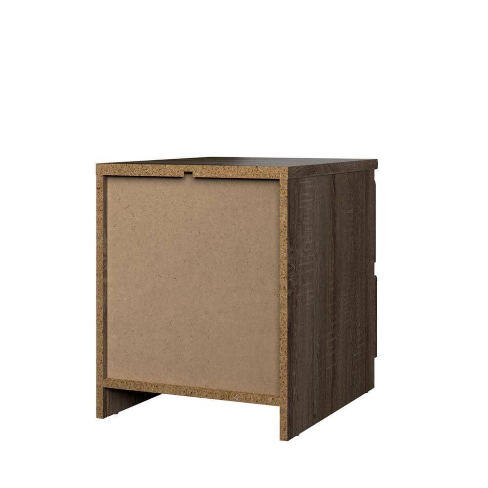 Tvilum Scottsdale 2 Drawer Bedroom Nightstand for Adults, Truffle Oak