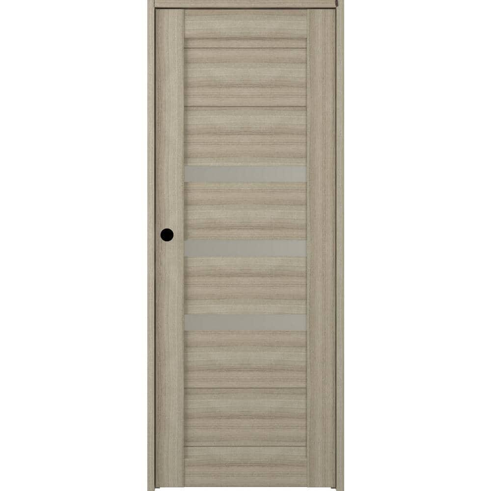 Belldinni Dora DIY-FRIENDLY Paneled Prefinished Wood and Glass Composite Single Prehung Door