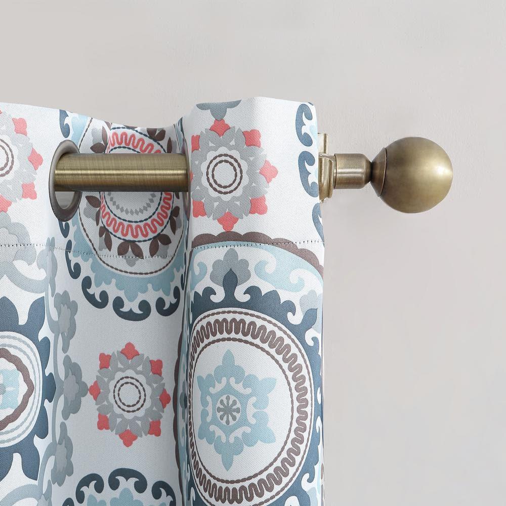 Sun Zero Sun Zero Nepal Global Medallion Print Blackout Grommet Curtain Panel