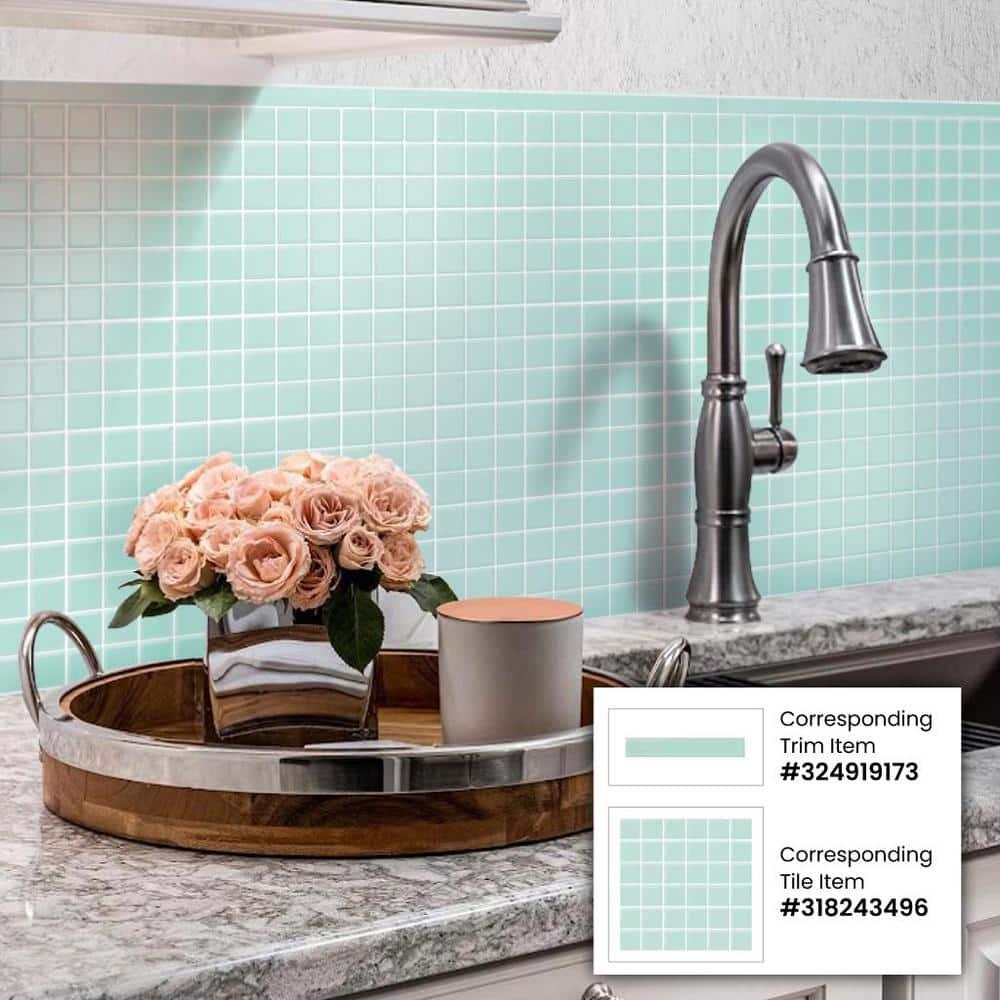 10 pack Blizzard Blue 11.8 in. x 11.8 in. 1 in. x 1 in. Matte Finished Glass Mosaic Floor and Wall Tile (9.67 sq. ft./Case)