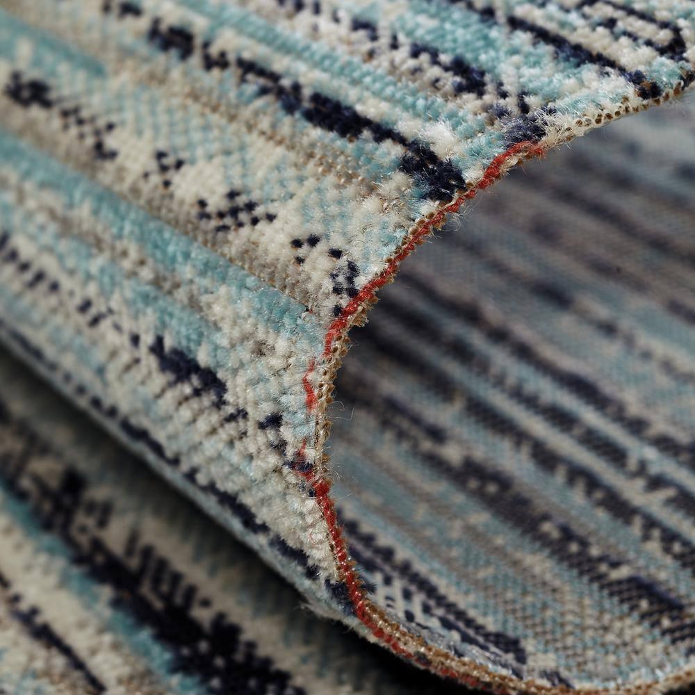 Aqua Strie 2 ft. x 3 ft. Indoor/Outdoor Area Rug