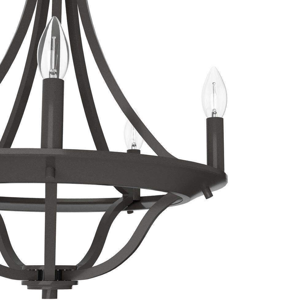 Perch Point 5 Light Candle Style Wagon Wheel Chandelier