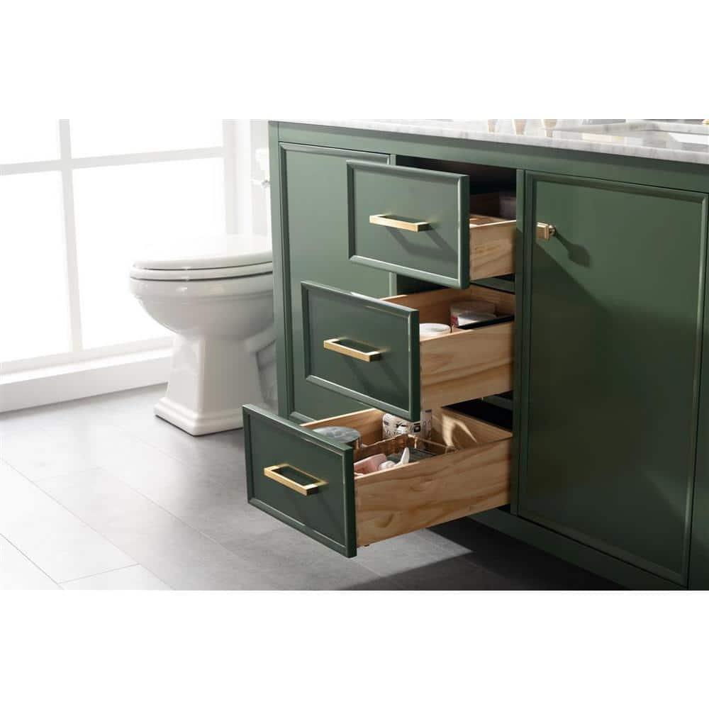 Legion Furniture 54" MDF/Veneer Wood Double Sink Vanity Cabinet - Vogue Green