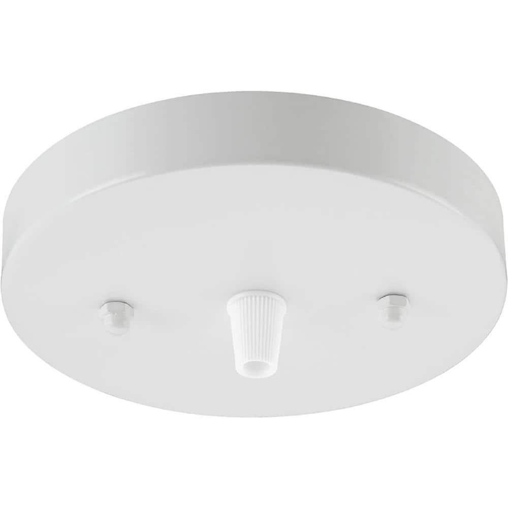 Aspen Creative 21512-22 Canopy Kit, 5-1/8"D, 7/16" Center Hole, Matte White, 2PK