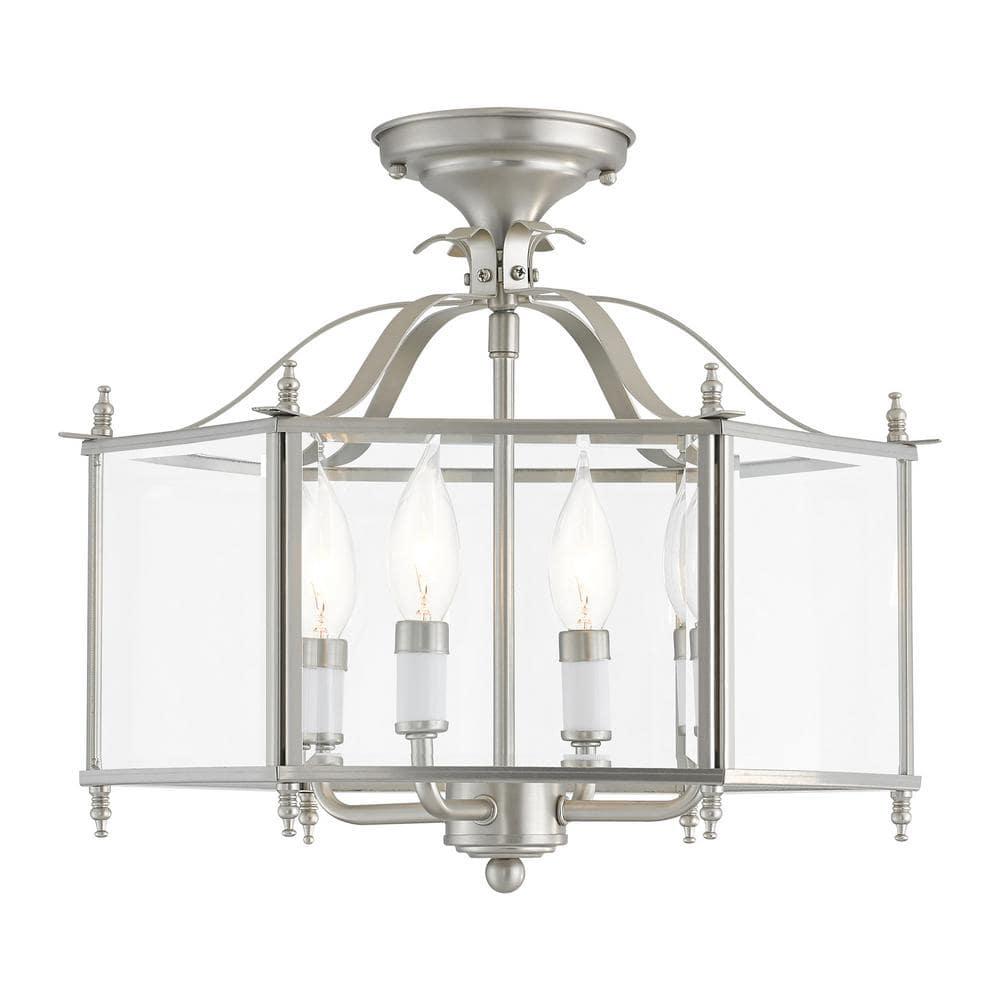 Livex Lighting Livingston 4 - Light Pendant in  Brushed Nickel