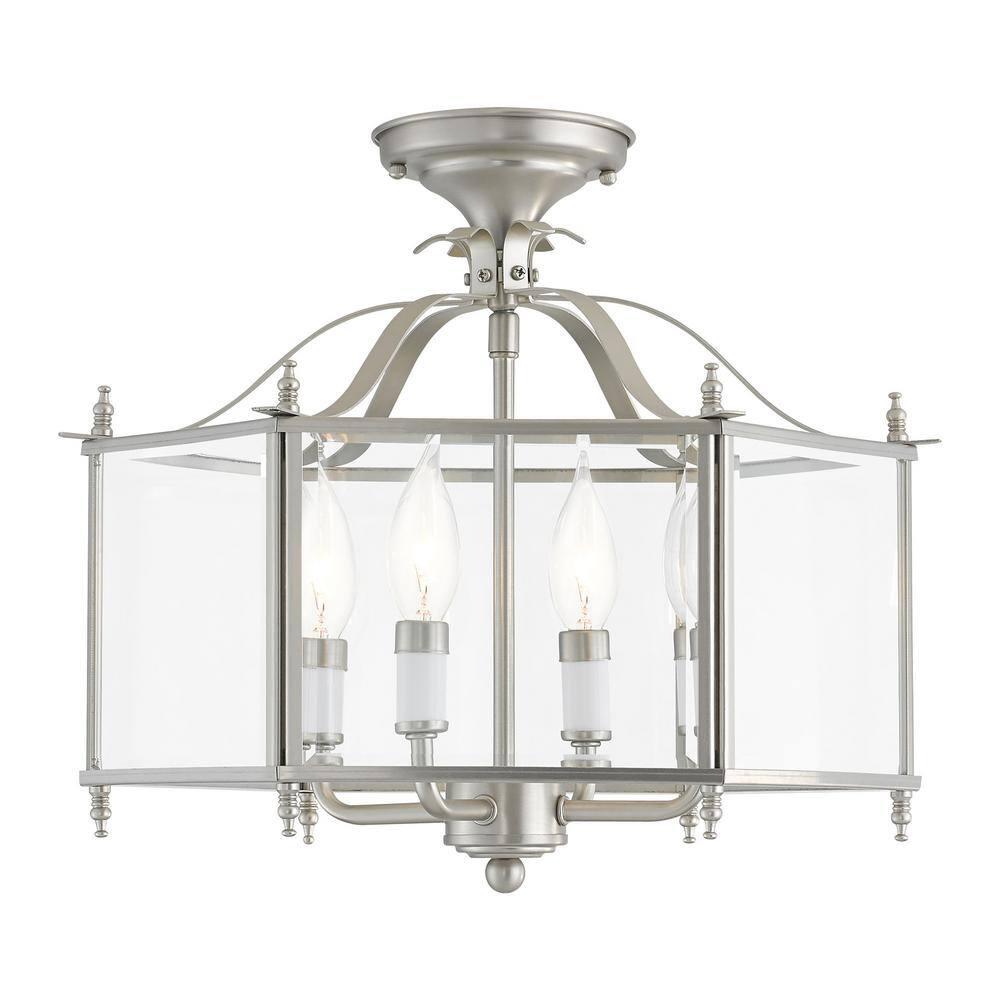 Livex Lighting Livingston 4 - Light Pendant in  Brushed Nickel