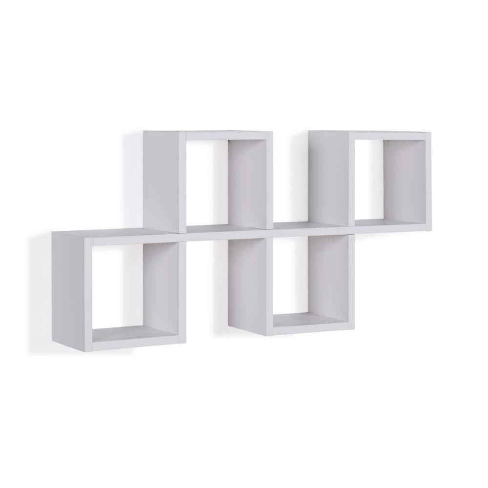 30" x 15.25" Cubby Chessboard Wall Shelf White - Danya B.