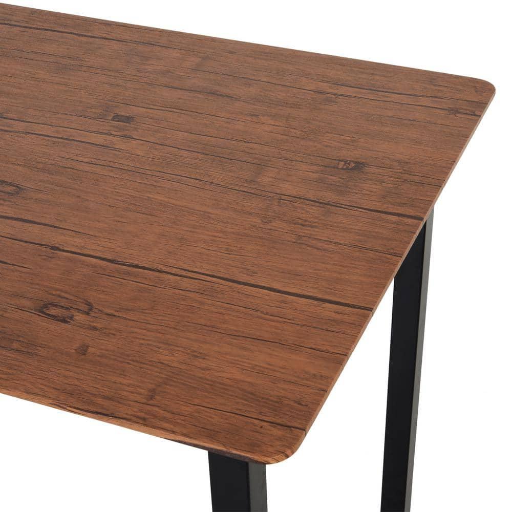 17 Stories 5 Piece Industrial Dining Table Set, Rectangular Kitchen Table And 4 Chairs, Dining Room Set For Small Space