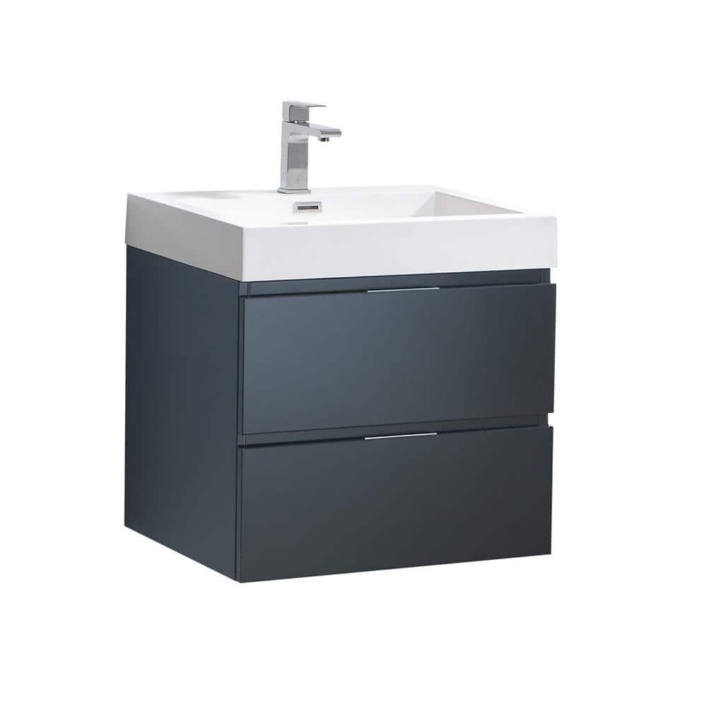 Valencia 24" Wall Mount Single Sink Bathroom Vanity with Top and Sink (Faucet Not Included)