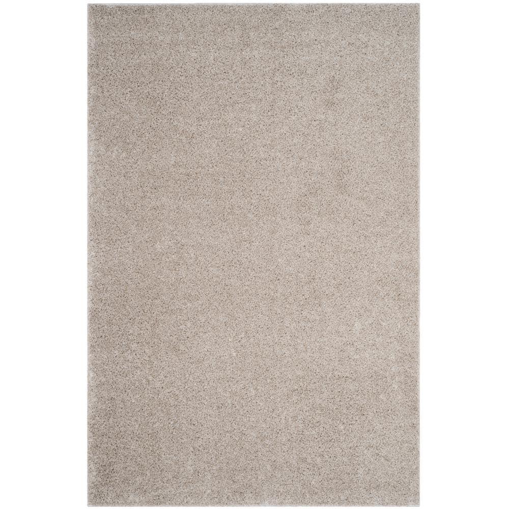 Arizona Shag ASG820 Power Loomed Indoor Area Rug - Linen - 4'x6' - Safavieh