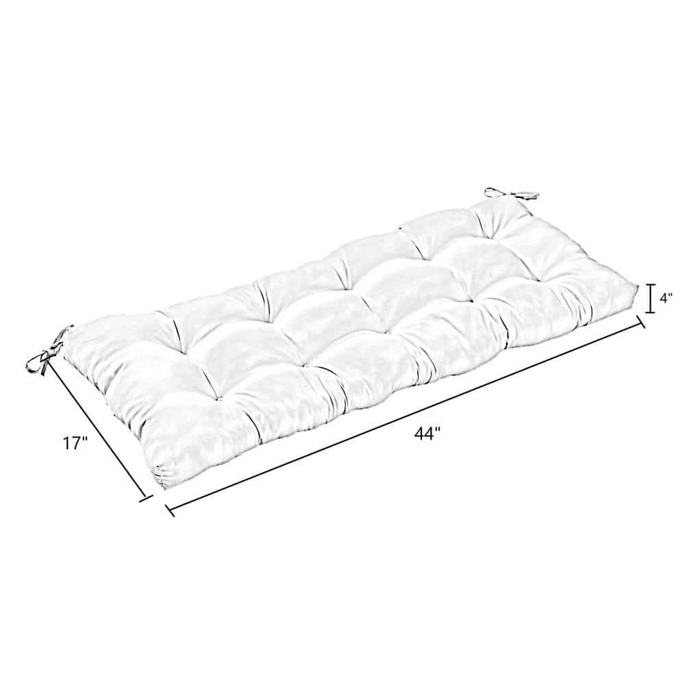 Greendale Home Fashions Sunbeam Yellow 44 x 17 in. Outdoor Bench Seat Cushion