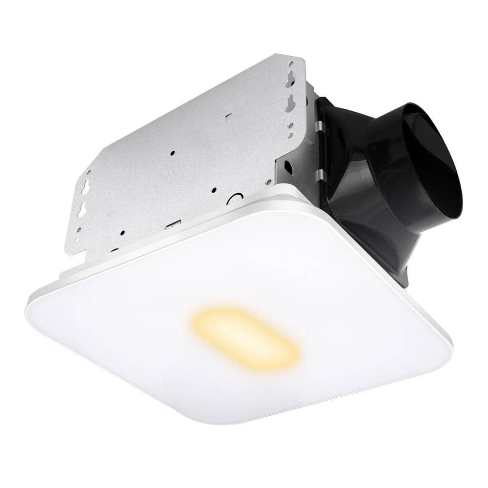 90 CFM Energy Star Bathroom Ventilation with Lighting Square Exhaust Night Light Fan Bathroom Fan