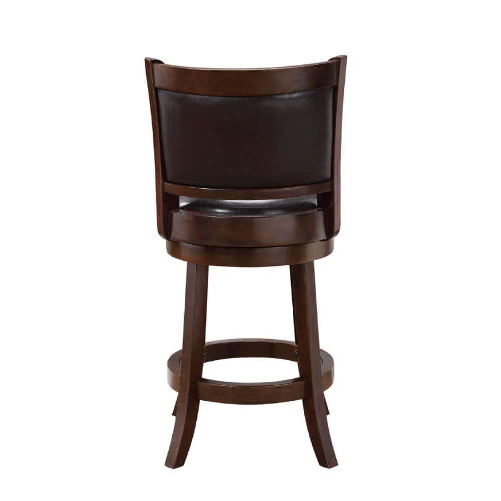 24 in. Augusta Swivel Stool, Cappuccino & Dark Brown
