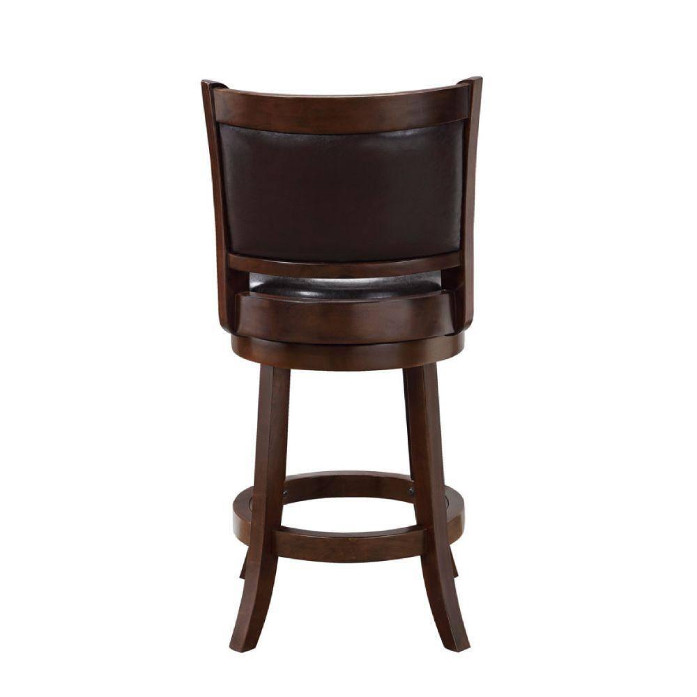24 in. Augusta Swivel Stool, Cappuccino & Dark Brown