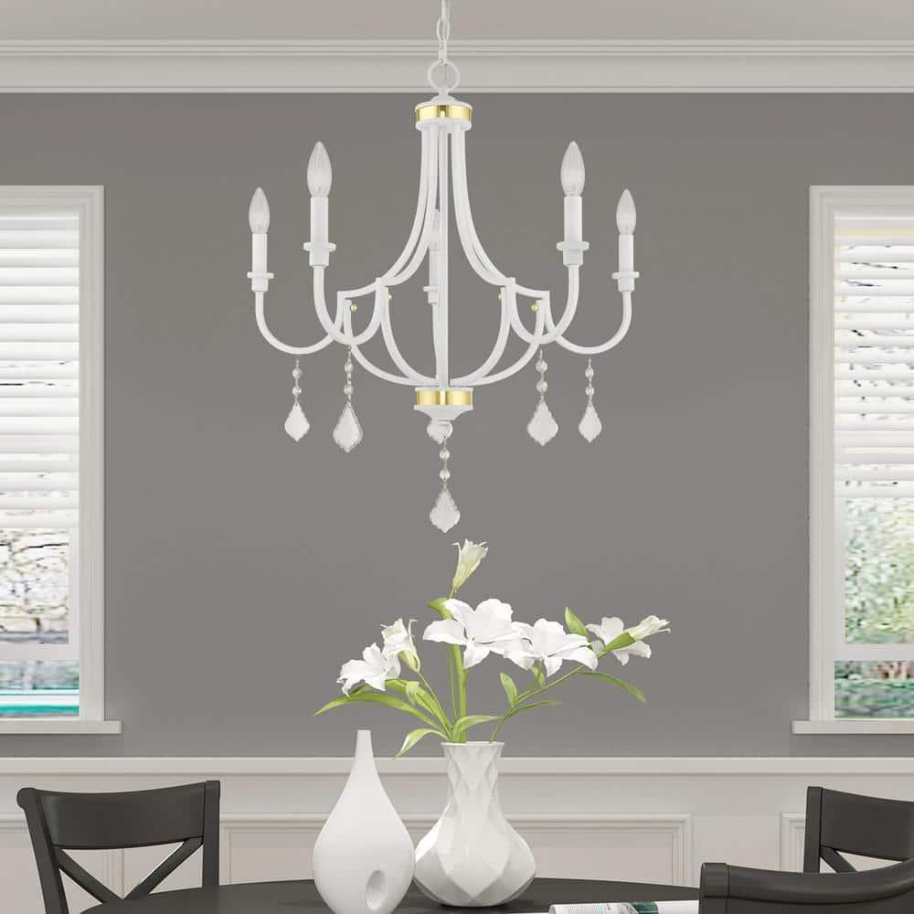 Livex Lighting Glendale 5 - Light Chandelier in  White