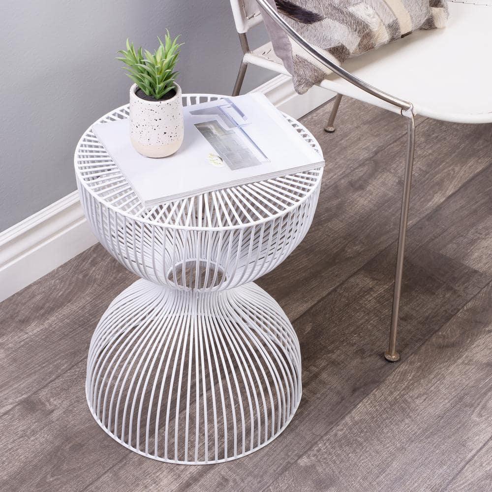 Butler Specialty Nicholas White Metal End Table
