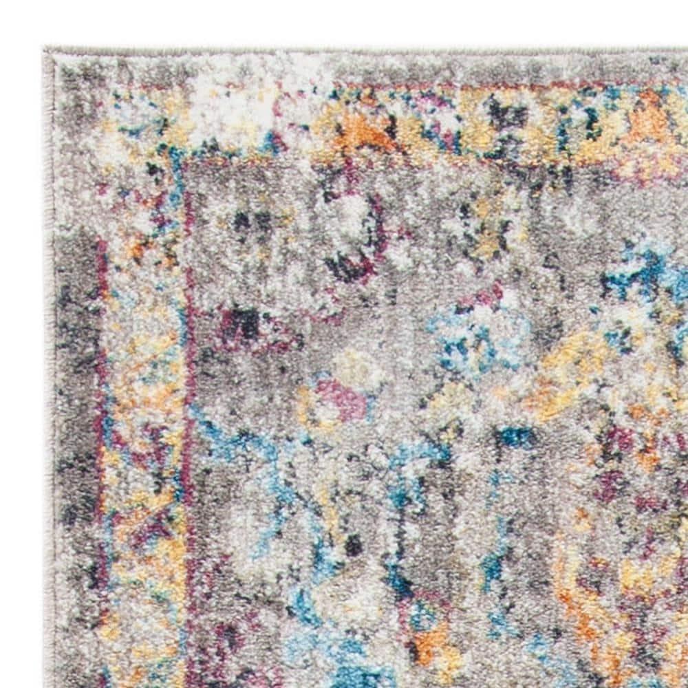 Bristol BTL347 Power Loomed Indoor Runner Rug - Grey/Blue - 2'3"x10' - Safavieh