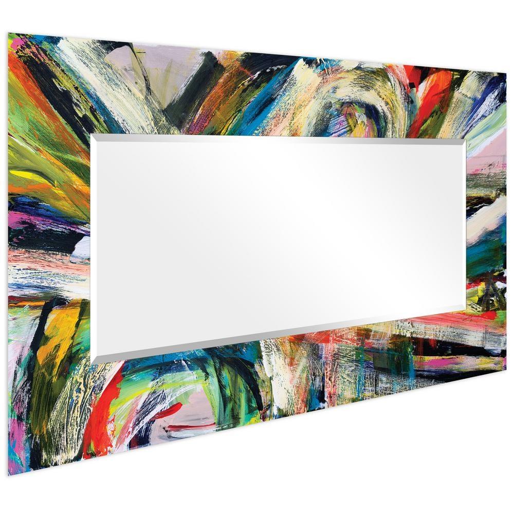 Rock Star I Rectangular Beveled Mirror on Reverse Printed Tempered Art Glass, 72" x 36"