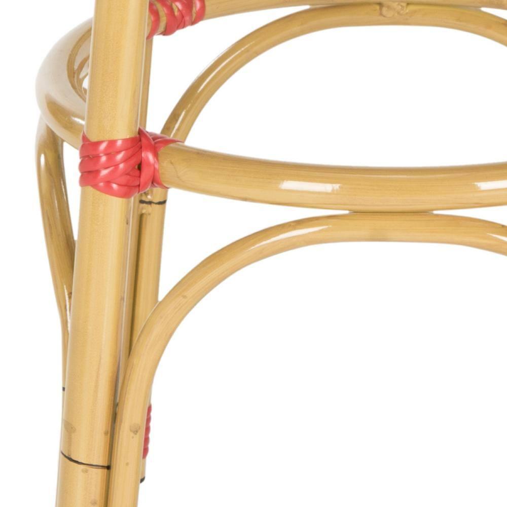 Kipnuk Barstool - Indoor/Outdoor - FOX5211 - Red/White - Safavieh