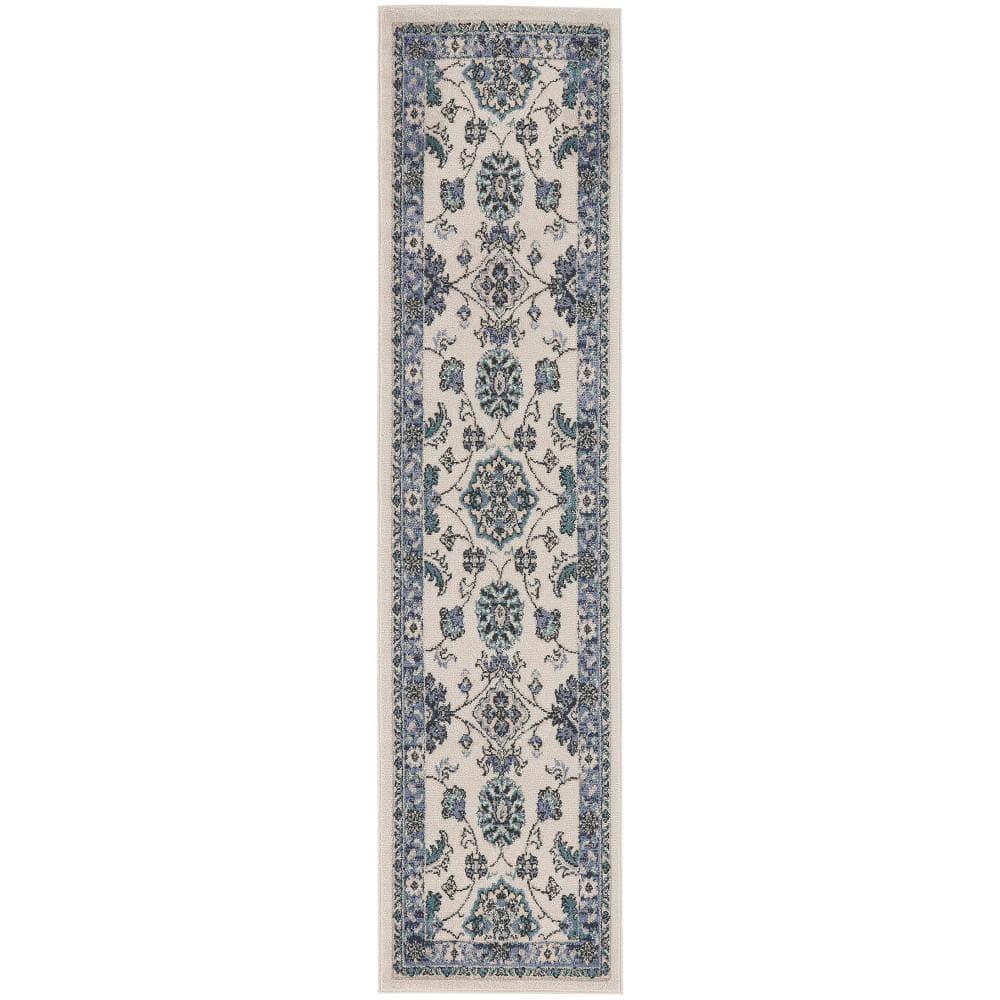 Nourison Nourison Essentials 2' x 6' Ivory Blue Vintage Rug