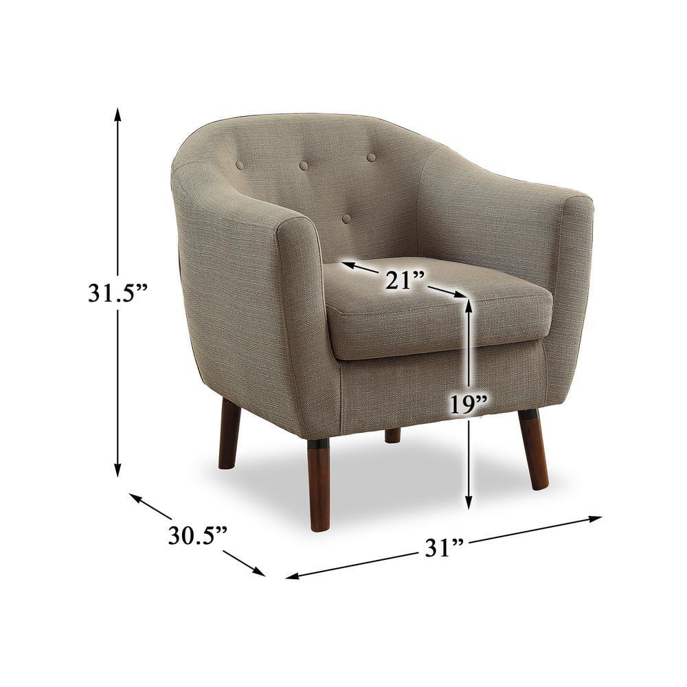 Lexicon Lucille Upholstered Accent Chair in Beige