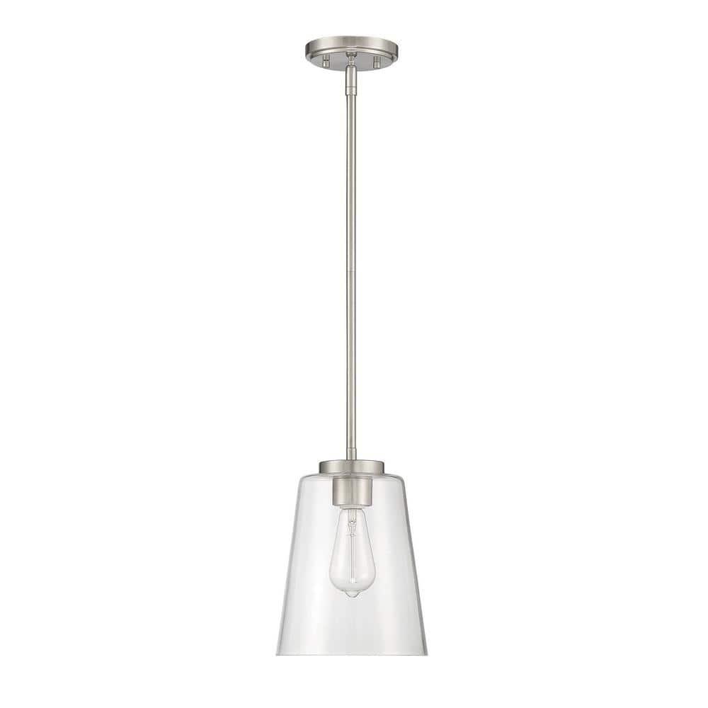 Savoy House Calhoun 1 - Light Pendant in  Satin Nickel