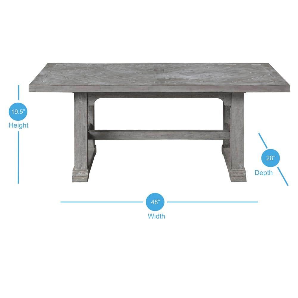 Whitford Coffee Table Dove Gray - Steve Silver Co.