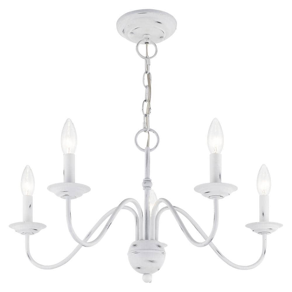 Livex Lighting Windsor 5 - Light Chandelier in  Antique White