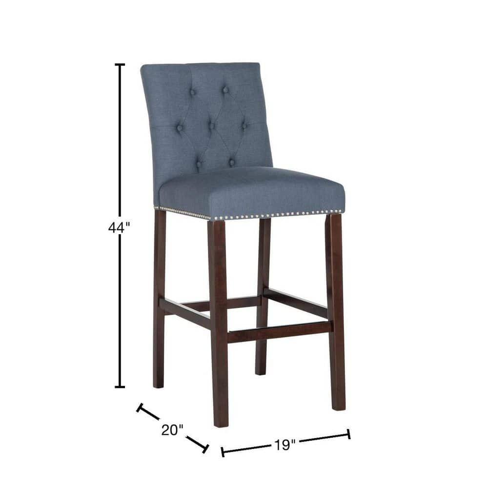 Norah Bar Stool (Set of 2) - FOX6210 - Navy - Safavieh Couture