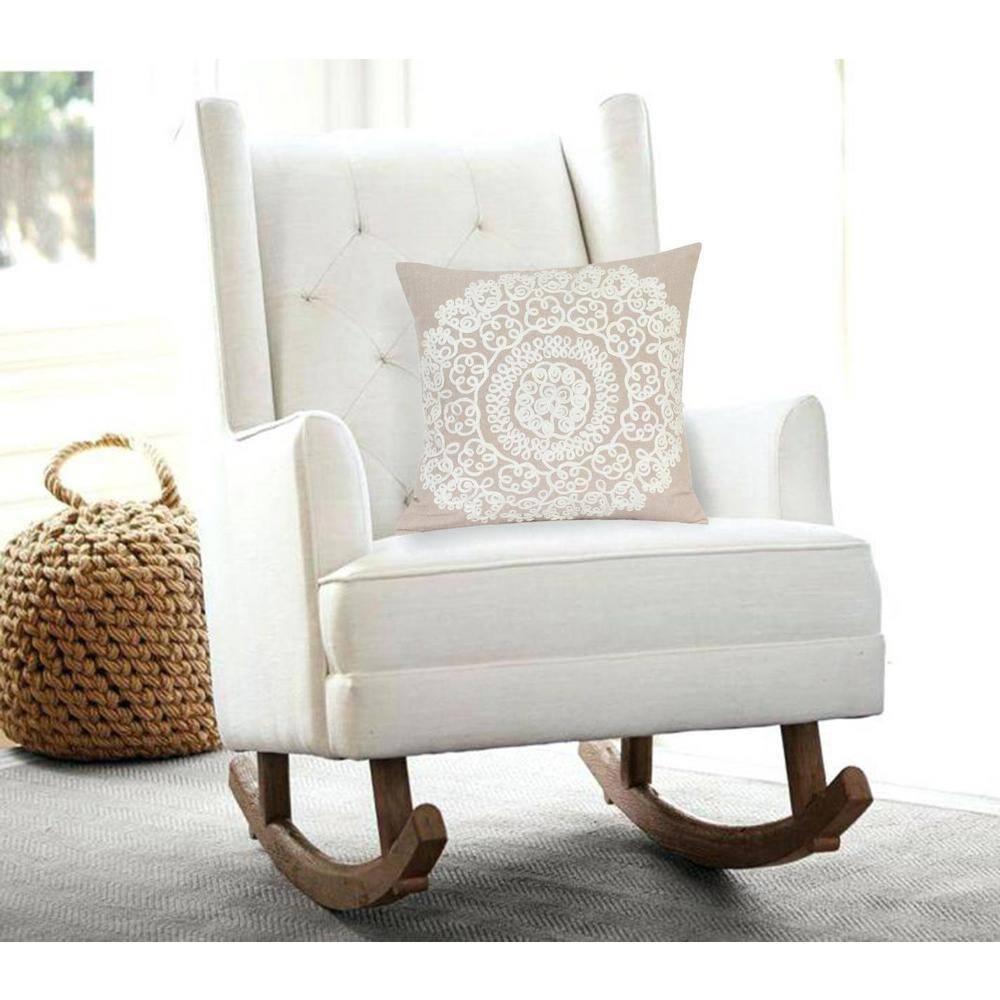 Parkland Collection Arlene Beige Throw Pillow