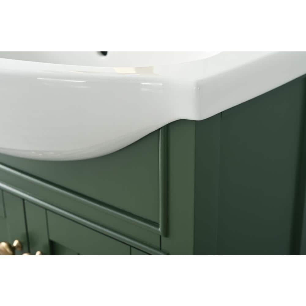 Marian Green 24" Single Sink Vanity with Porcelain Top