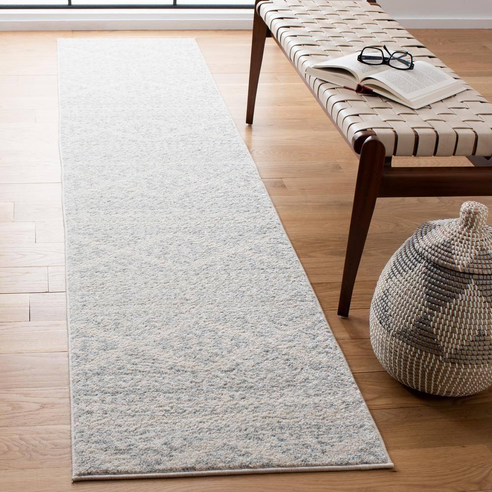 Tulum TUL272 Power Loomed Runner Rug - Ivory/Light Grey - 2'x11' - Safavieh.