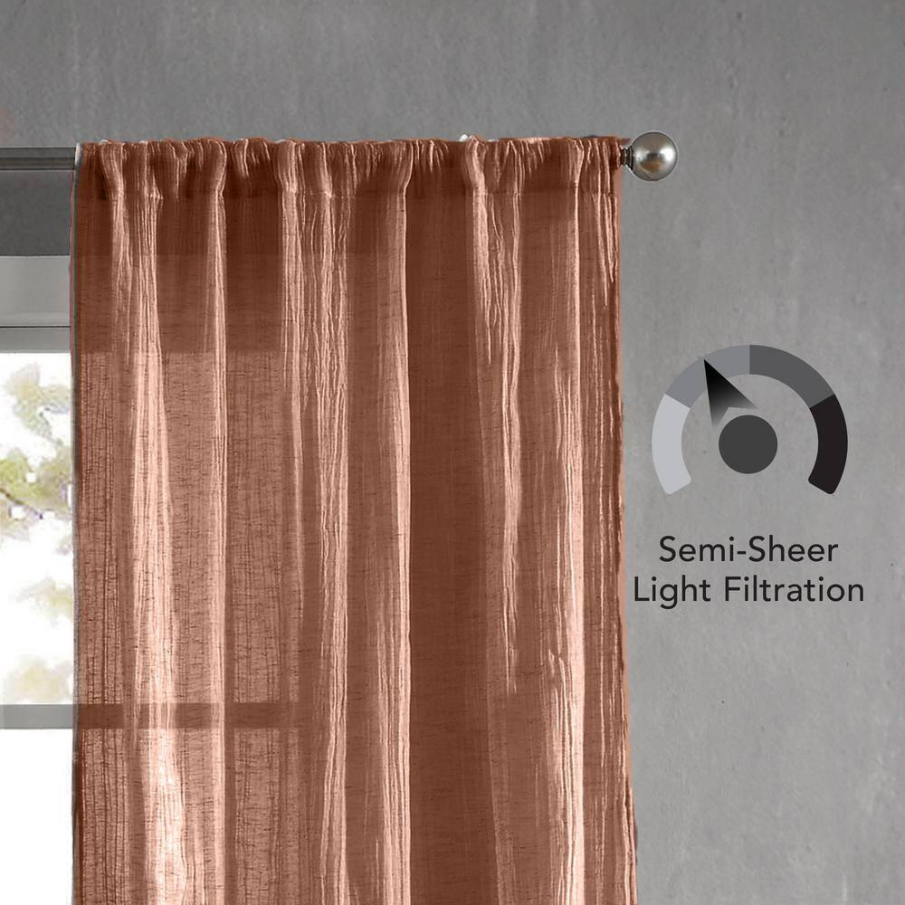 Solid Semi-Sheer Curtain Panels (Set of 2)