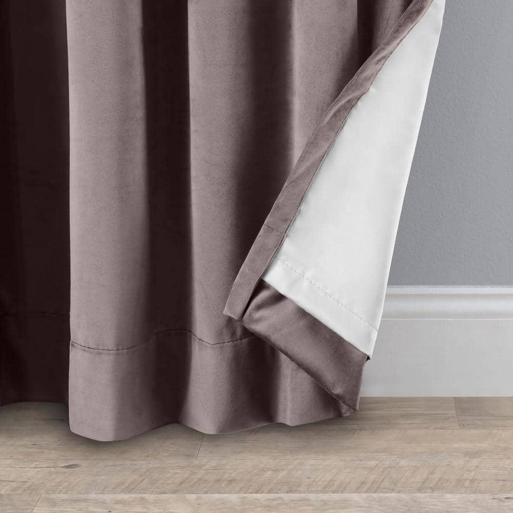 Ricardo Velvet Rod Pocket w/Back Tabs Panel w/Blackout Lining 50x84 Mauve