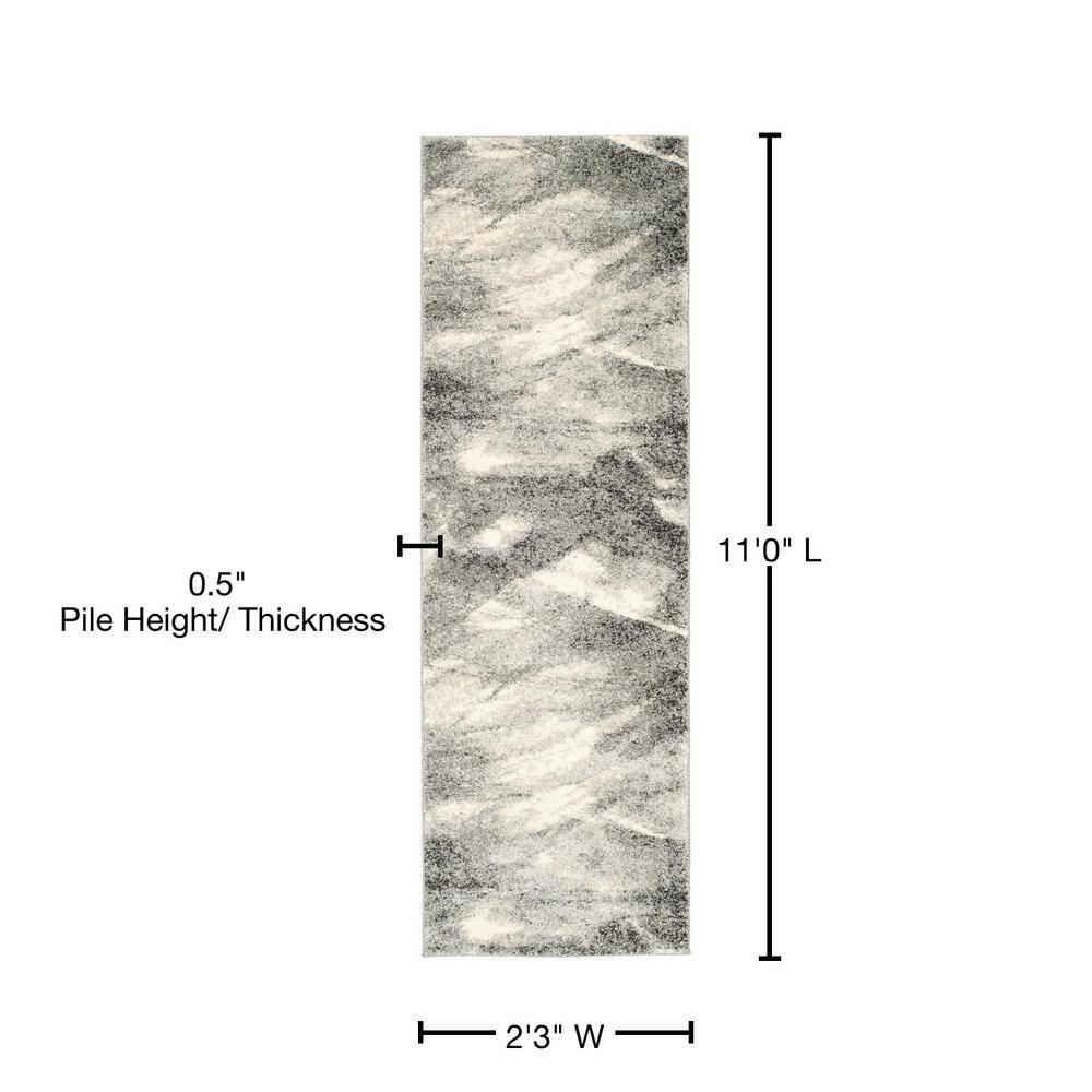 Retro RET2891 Power Loomed Indoor Runner Rug - Grey/Ivory - 2'3"x11' - Safavieh.