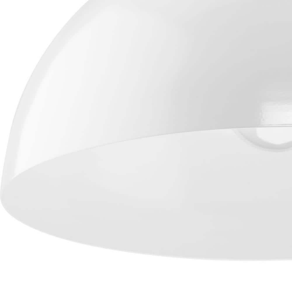 Progress Lighting Perimeter 1-Light Pendant, Steel, White Finish, Open Shade: Iconic modern design for mid-century and contemporary interiors.