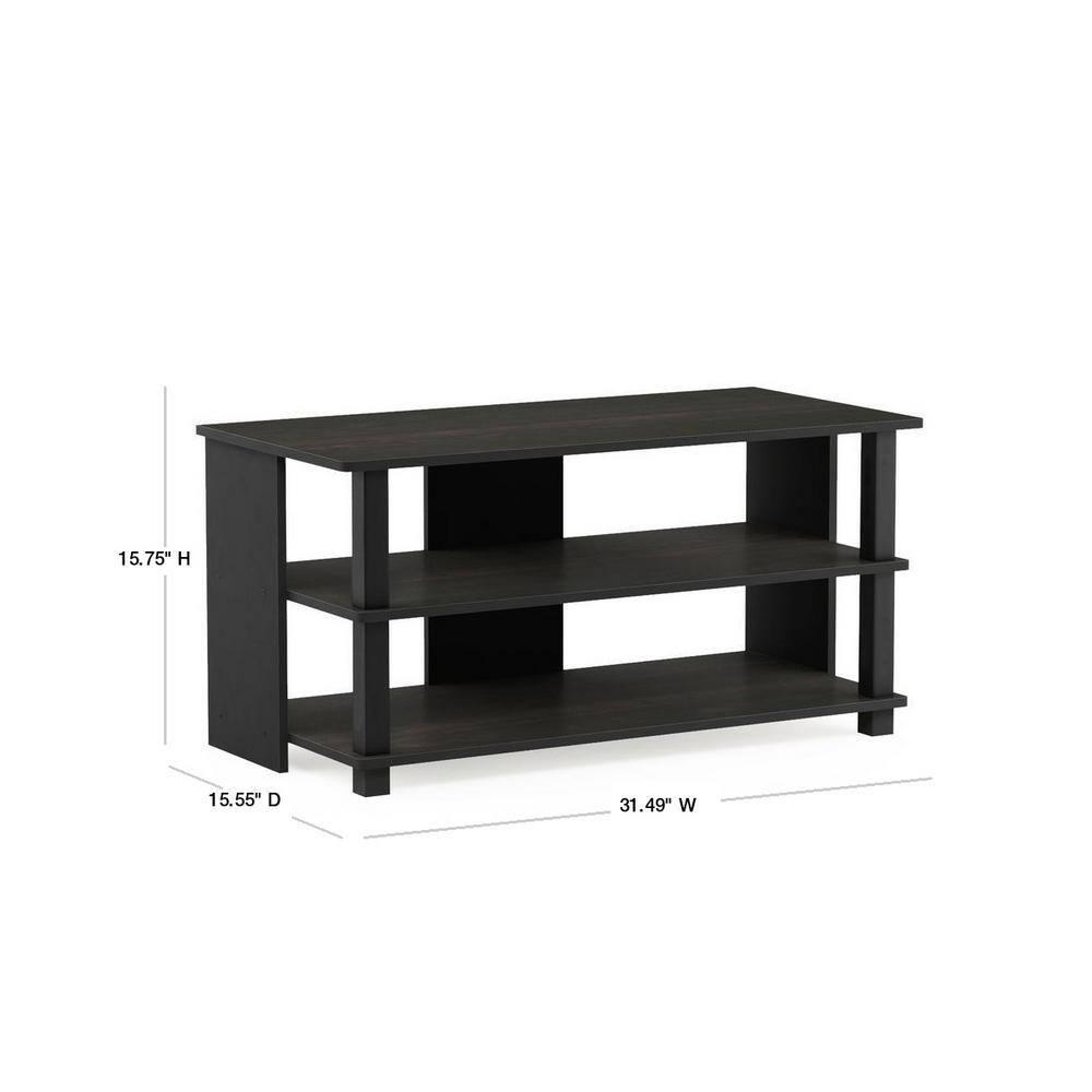 Sully 3-Tier TV Stand for TV up to 40, Espresso/Black, 17076EX/BK