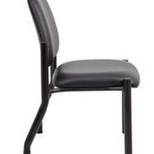 300lbs Weight Capacity Guest Chair Antimicrobial Black - Boss Office Products