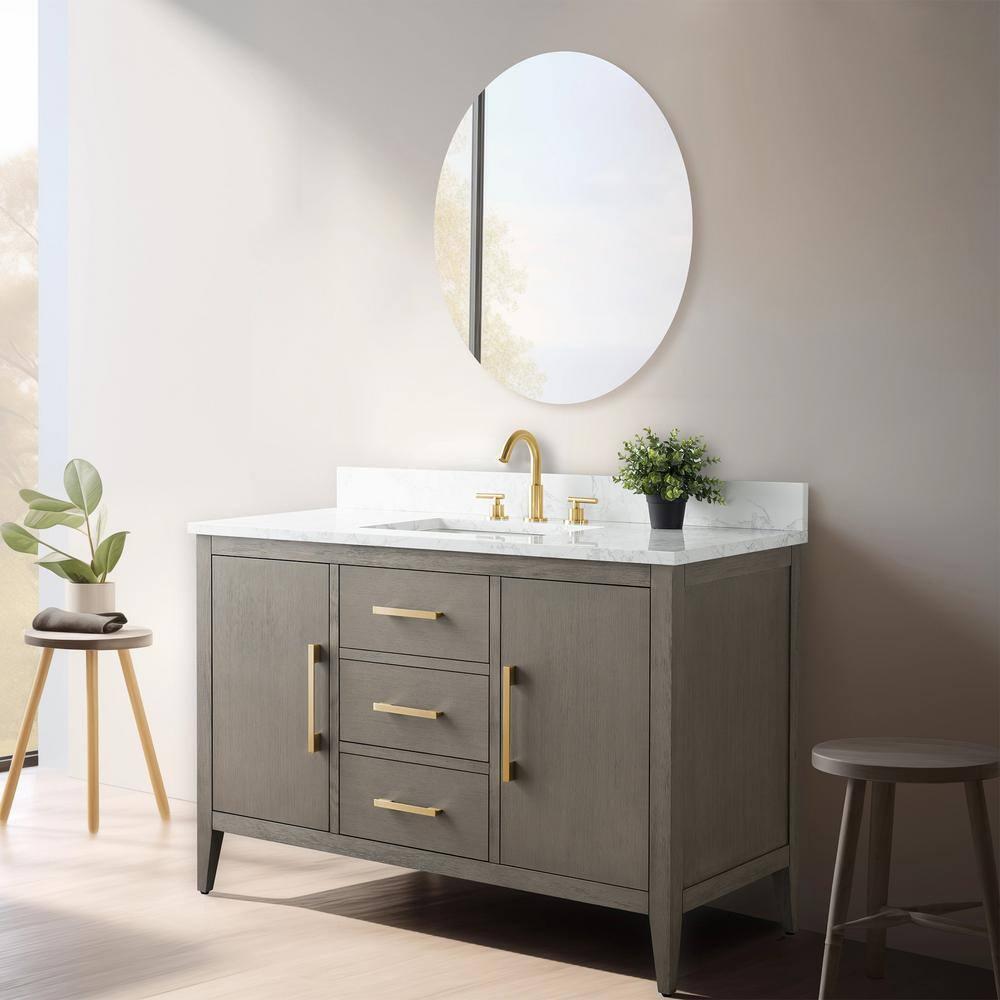 48'' Single Bathroom Vanity with Engineered Marble Top