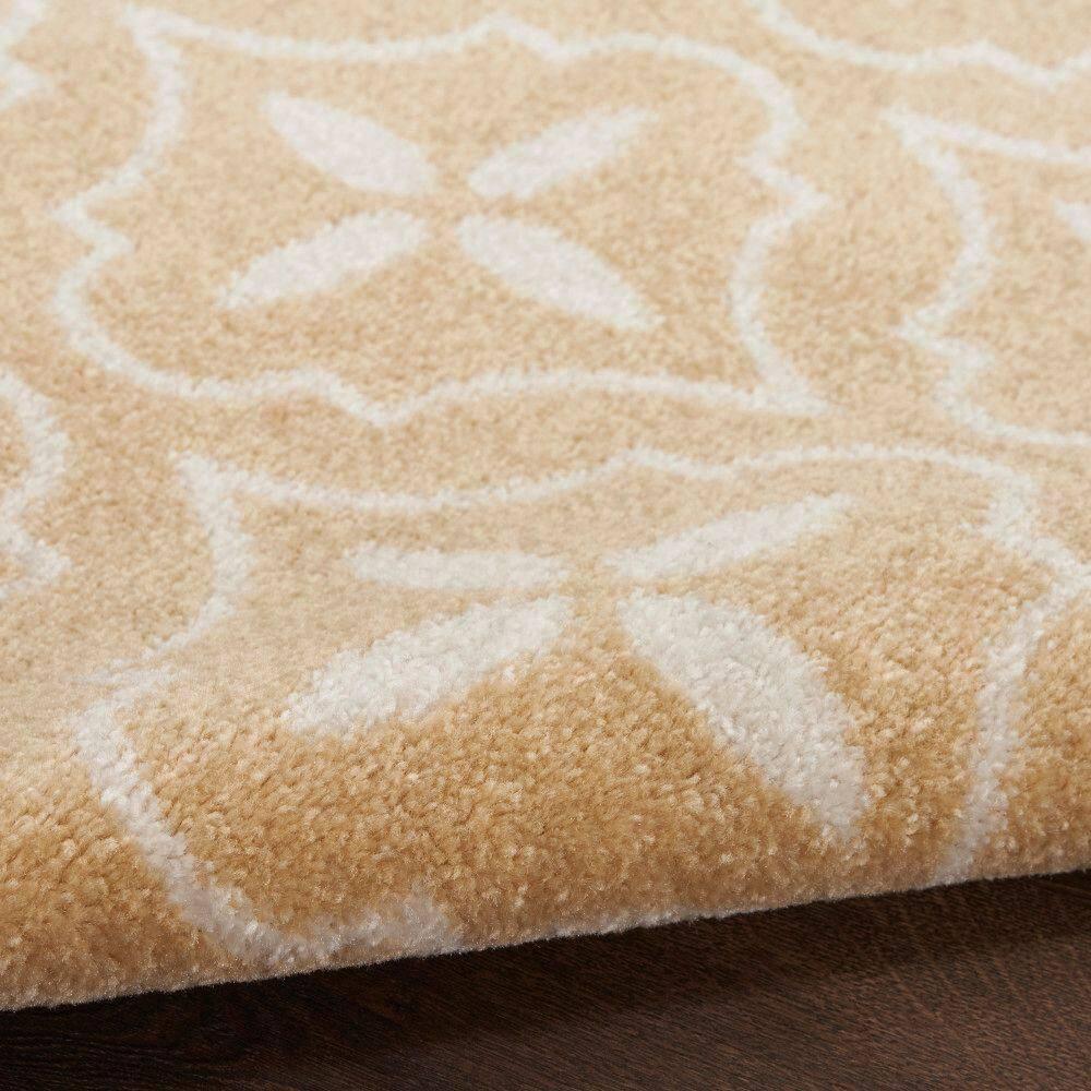 Nourison Essentials Moroccan Modern Indoor Outdoor Rug Beige Ivory 4' x 6'
