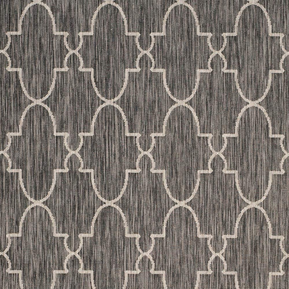Courtyard CY8871 Power Loomed Indoor/Outdoor Area Rug - Black/Beige - 8'x11' - Safavieh.